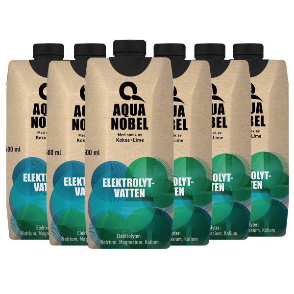 Aqua Nobel Elektrolytvand, Kokos/Lime, 6-pak