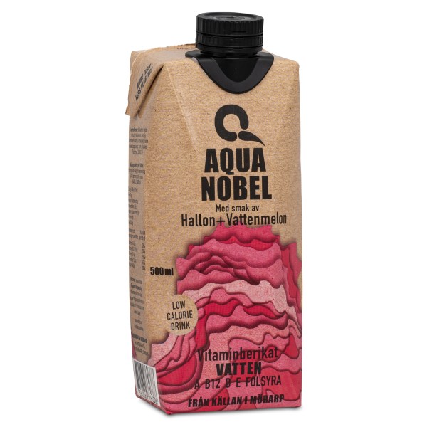 Aqua Nobel Vitaminberiget Kildevand Alive, Hindbær & Vandmelon, 6-pak
