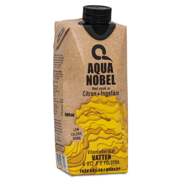 Aqua Nobel Vitaminberiget Kildevand Alive, Citron & Ingefær, 500 ml billede