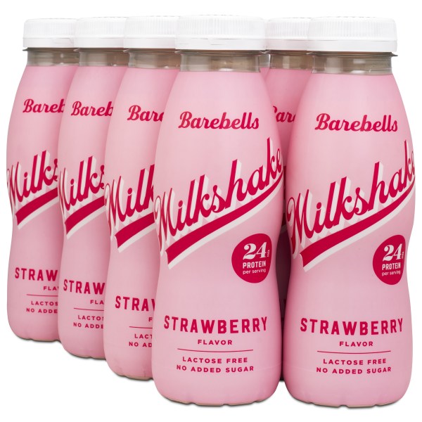Barebells Milkshake, Strawberry, 8-pak