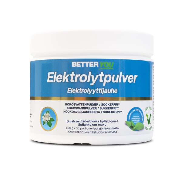 Better You Elektrolytpulver, Hyldeblomst, 150 g