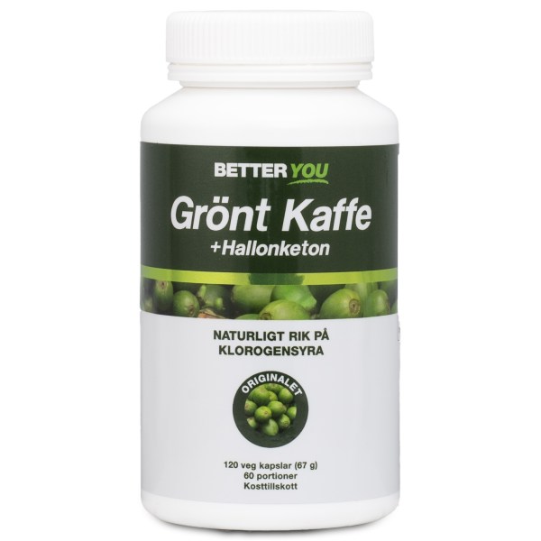 Better You Grønne Kaffebønner + Hindbærketon, 120 kapsler