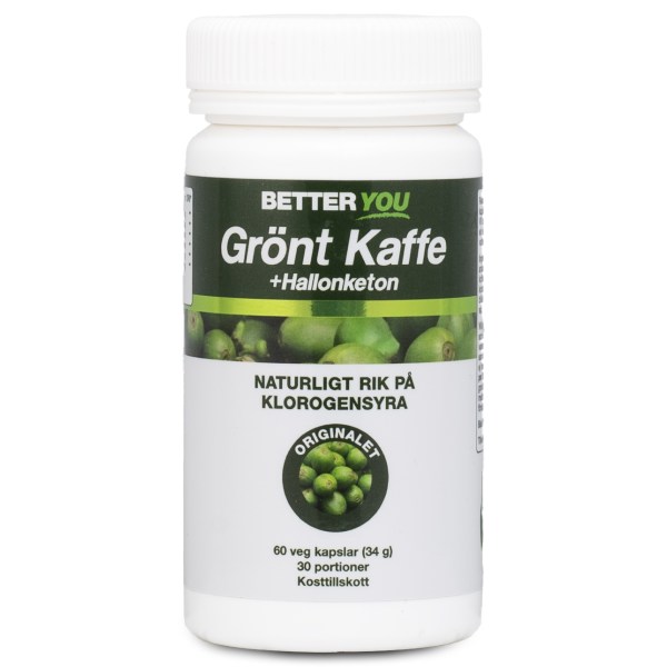 Better You Grønne Kaffebønner + Hindbærketon, 60 kapsler