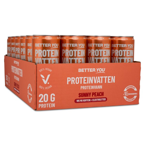Better You Proteinvand m. Elektrolytter, Sunny Peach, 24-pak