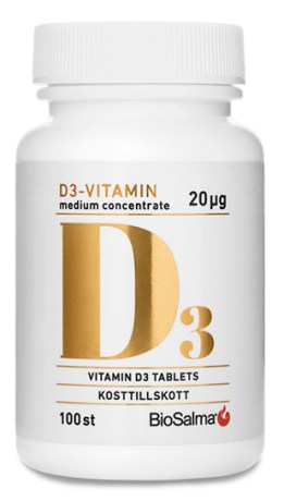 -localization-error-products-images-main-thumbnail- BioSalma D3 vitamin Medium Concentrate 20ug, 100 tabletter