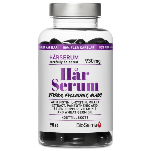 BioSalma HårSerum med Biotin L-cystin Pantothensyre, 90 kapsler
