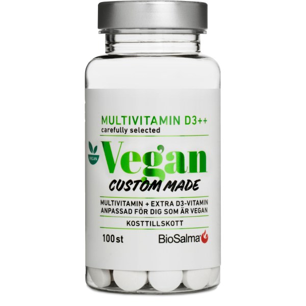 BioSalma Multivitamin Vegan D3-vitamin ++, 100 tabletter