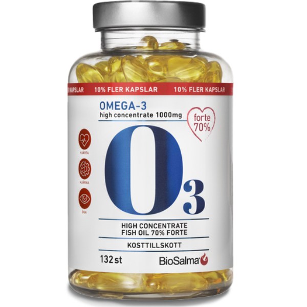 BioSalma Omega-3 Forte 70% 1000mg , 132 kapsler