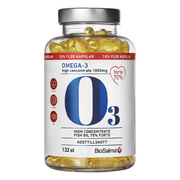 BioSalma Omega-3 Forte 70% 1000mg , 132 kapsler