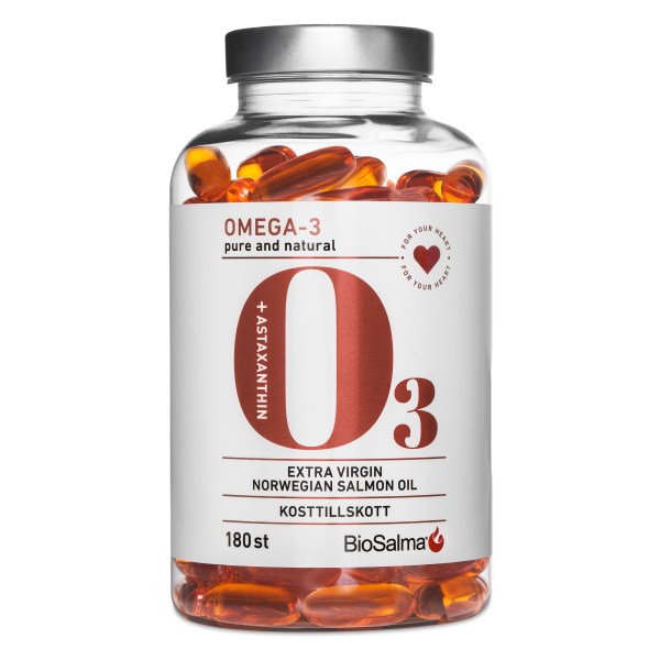 BioSalma Omega-3 Salmon Oil 1000mg, 180 kapsler