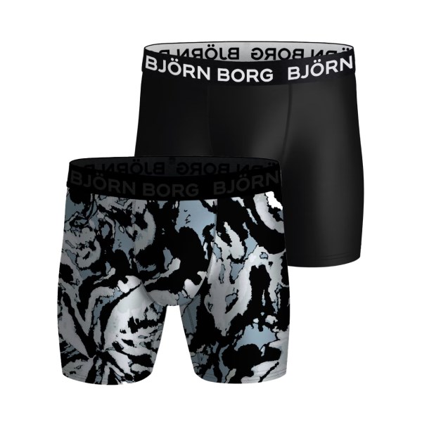 Björn Borg Performance Boxer 2-pak, S, Black/Multi