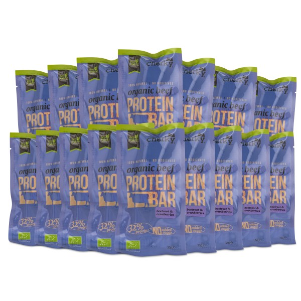 Cherky Foods Meat Bar Beef Eco, Beetroot & Cranberry, 16-pack