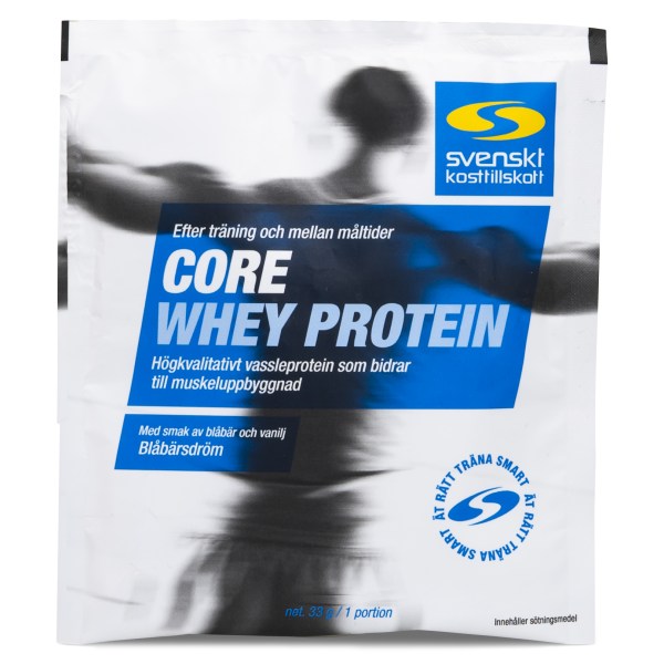 Core Whey Protein Sample, Blåbærdrøm, 33 g