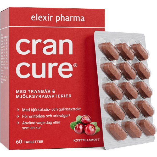 Cran Cure® Tranebær + Mælkesyrebakterier 60 tabletter