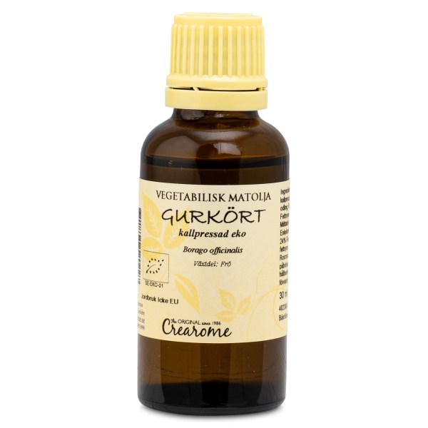 Crearome Koldpresset Agurkurtolie ØKO, 30 ml