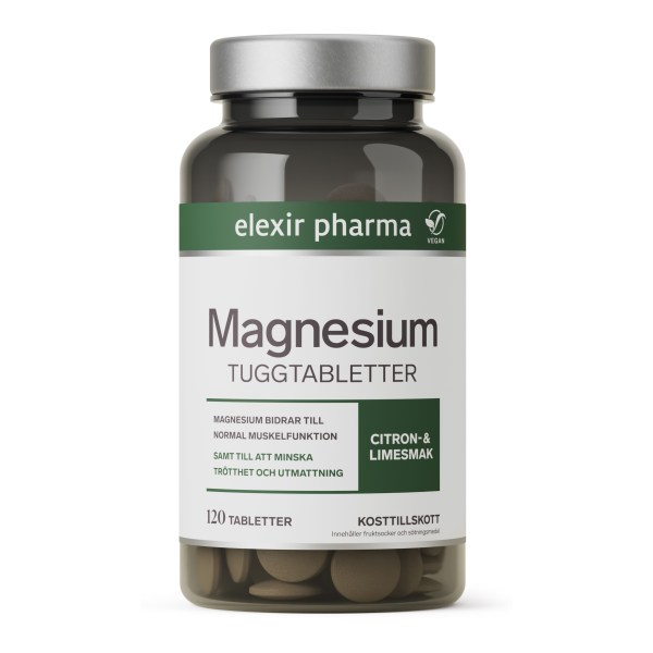 Elexir Pharma Magnesium Tyggetablet, 120 tyggetabletter