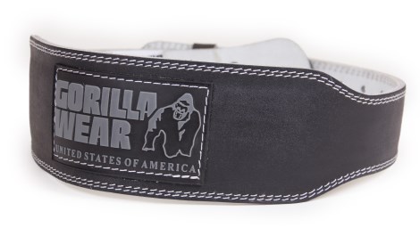-localization-error-products-images-main-thumbnail- Gorilla Wear 4 Inch Padded Leather Belt, L/XL, Black / grey