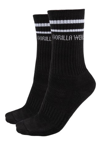 -localization-error-products-images-main-thumbnail- Gorilla Wear Crew Socks 2 Pack, 43-46, Black