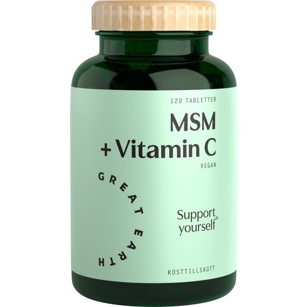 Great Earth MSM + Vitamin C, 120 tabletter