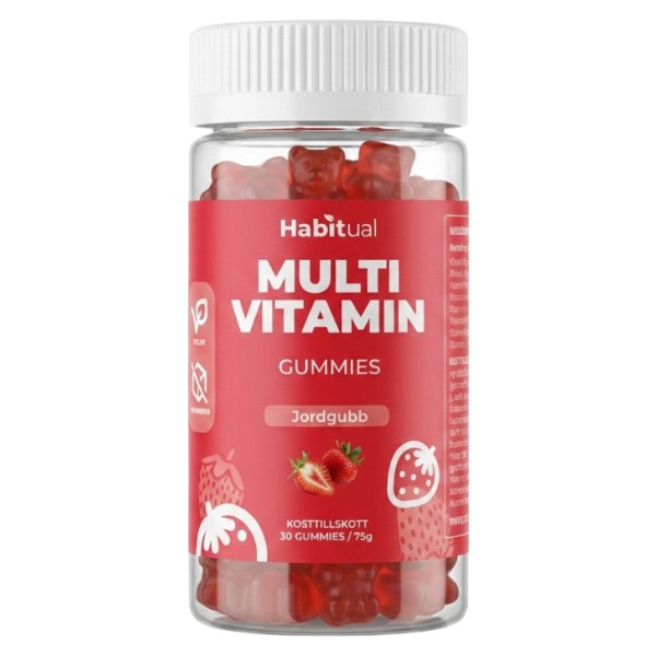 Habitual Kids Multivitamin, Jordbær, 30 Gummies