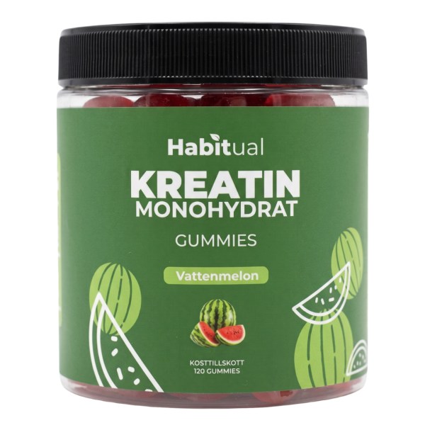 Habitual Kreatin Gummies, Vandmelon, 120 Gummies