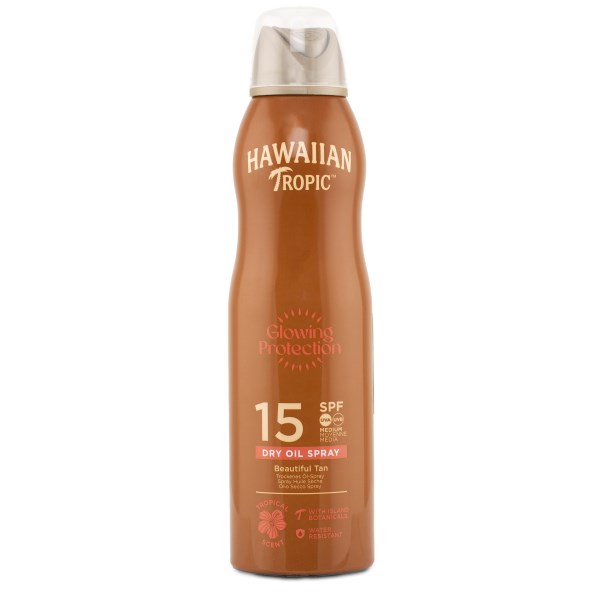 Hawaiian Tropic Dry Oil Argan Continuous Spray SPF 15, 177 ml billede