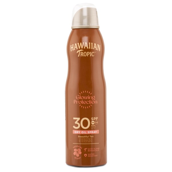 Hawaiian Tropic Dry Oil Continuous Spray Coconut & Mango SPF 30, 180 ml billede