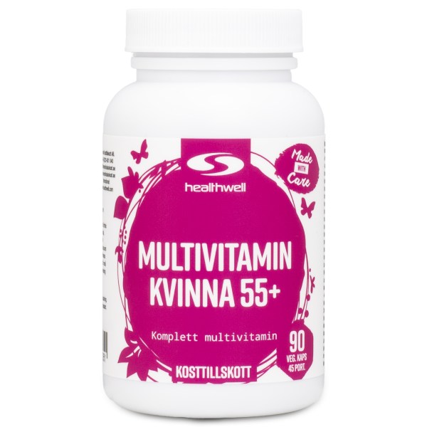 Healthwell Multivitamin Kvinde 55+, 90 kapsler