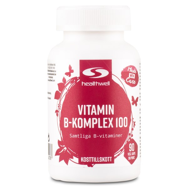 Healthwell Vitamin B-Kompleks 100, 90 kapsler billede