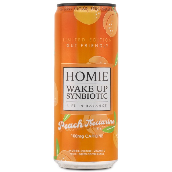 Homie Wake Up Synbiotic, Peach Nectarine, 1 stk