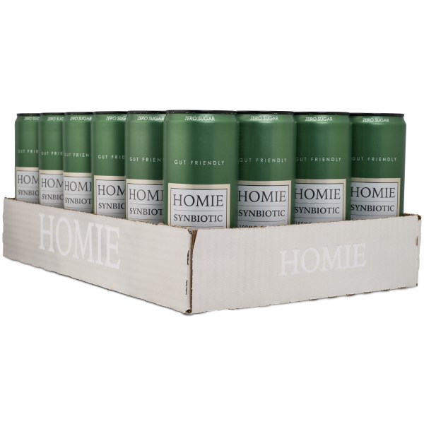 Homie Wake Up Synbiotic, Pear/Passion, 24-pak