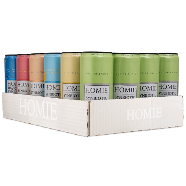 Homie Wake Up Synbiotic Mixpakke Summer 6x4, 24-pak