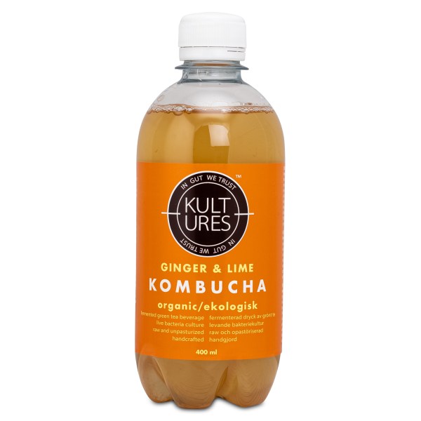 Kombucha Ginger & Lime Økologisk - 400 ml