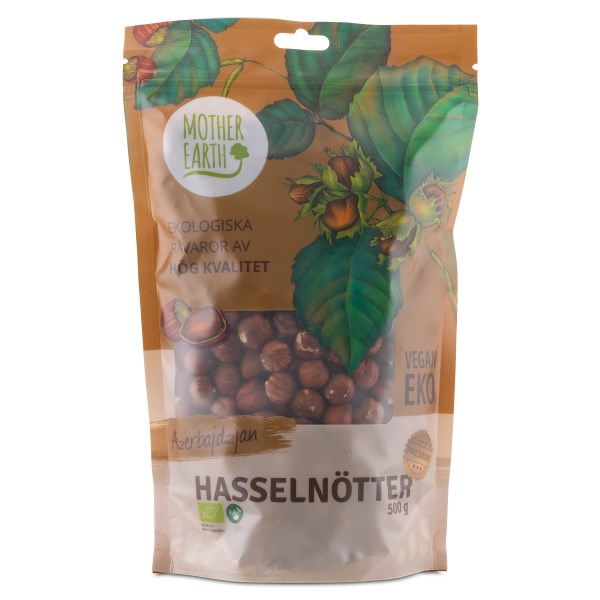 Mother Earth Hasselnødder Premium ØKO, 500 g billede