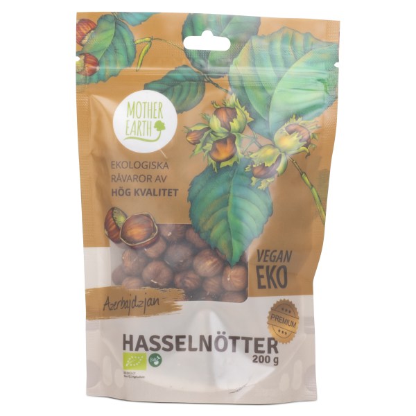 Mother Earth Hasselnødder Premium ØKO, 200 g