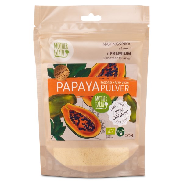 Mother Earth Papayapulver RAW&ØKO, 125 g