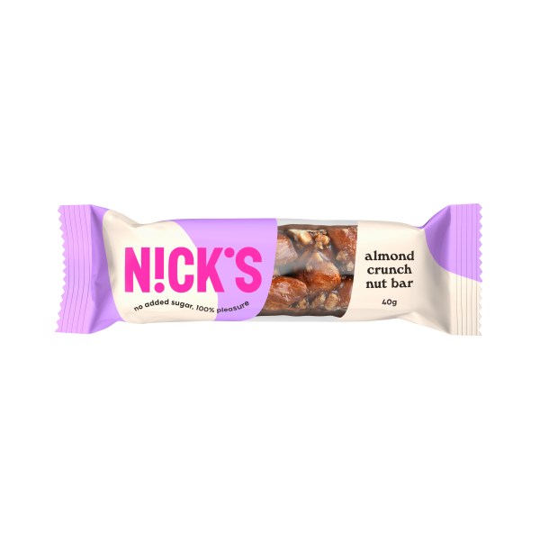 Nicks Nut Bar, Almond Crunch, 1 stk