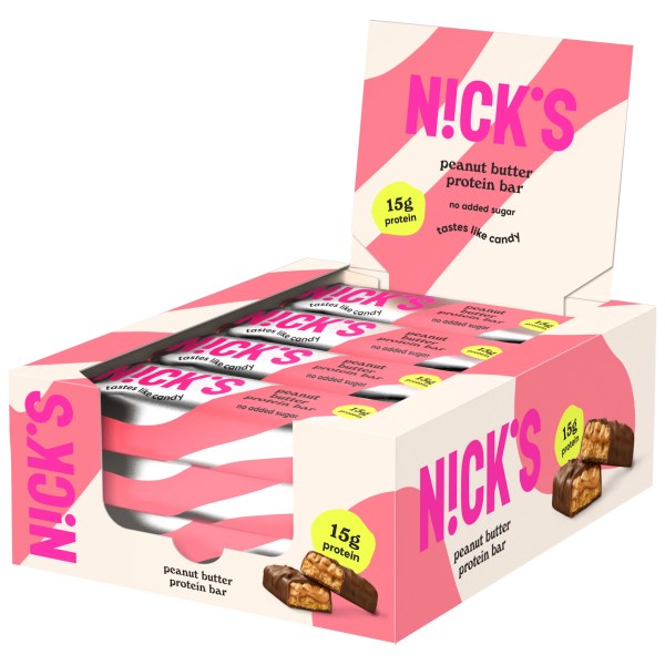 Nicks Protein Bar, Peanut butter, 12-pak