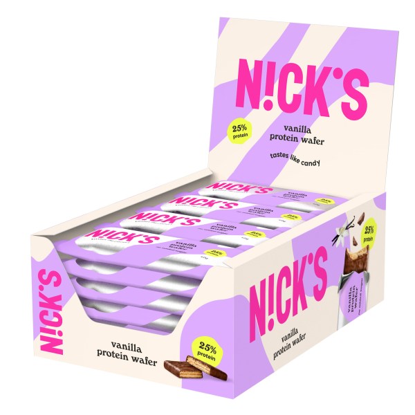 Nicks Protein Wafer, Vanilla, 24-pak