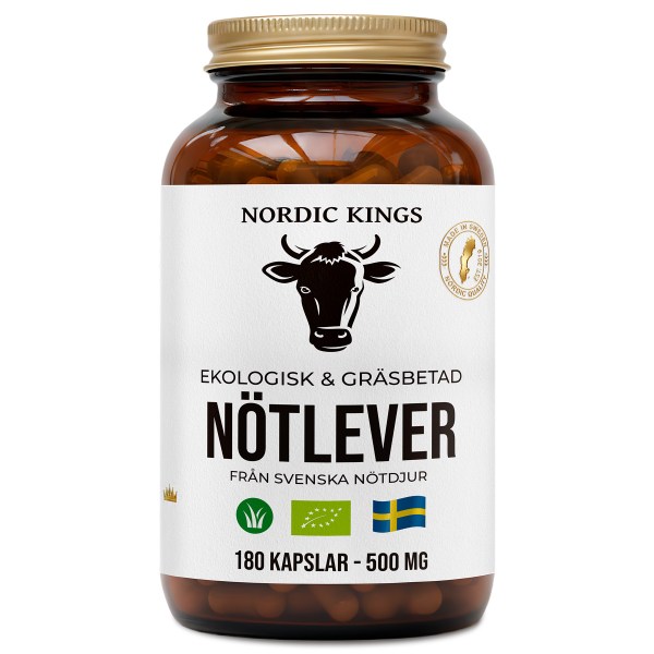 Nordic Kings Græsfodret Okselever ØKO, 180 kapsler