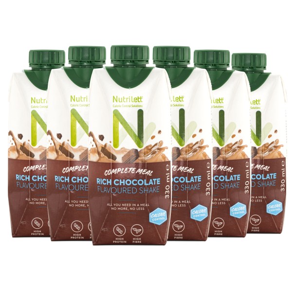 Nutrilett Less Sugar Smoothie, Rich Chocolate, 6-pak