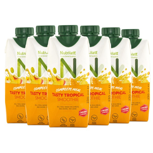 Nutrilett Less Sugar Smoothie, Tasty Tropical, 6-pak
