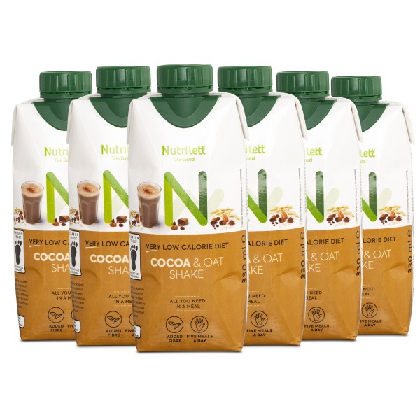 Nutrilett VLCD Shake, Cocoa & Oat, 6-pak