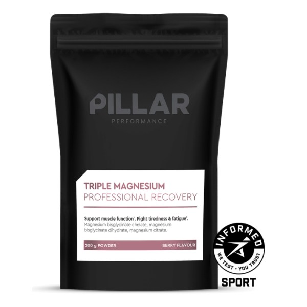 PILLAR Performance Triple Magnesium Powder, Berry, 200 g