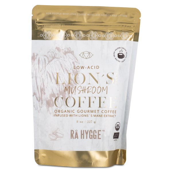 Rå Hygge Lions Mane Svampekaffe, 227 g, Malede Bønner billede