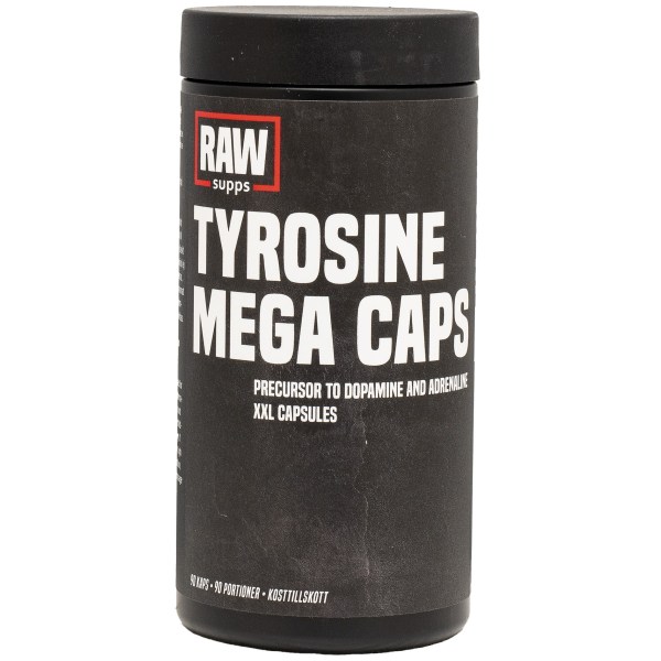 RAW Tyrosine Mega Caps, 90 kapsler