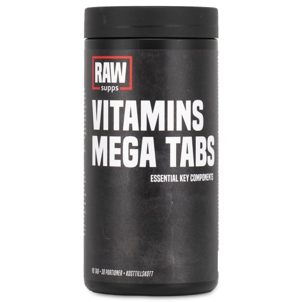 RAW Vitamins Mega Tabs, 90 tabletter