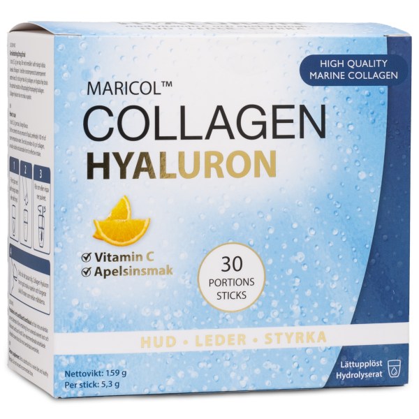 Re-fresh Superfood Collagen Hyaluron +C, Appelsin, 30 doseringsposer