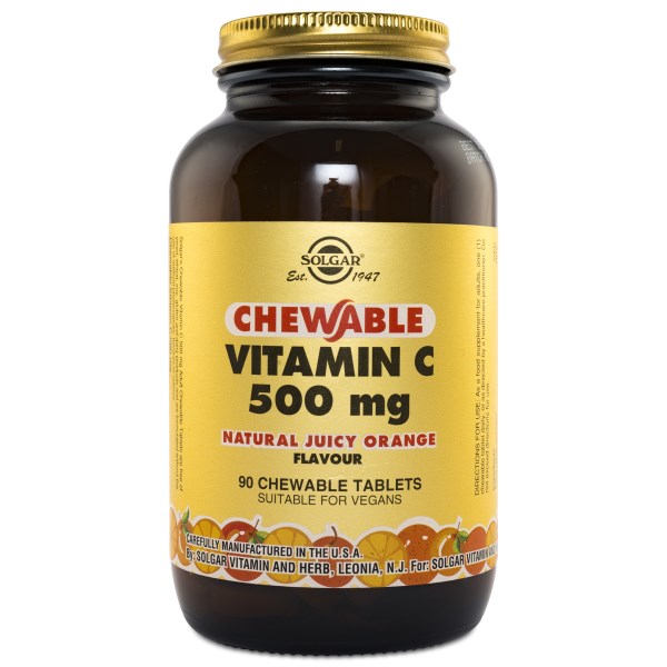 Solgar Chewable Vitamin C, Appelsin, 90 tabletter billede