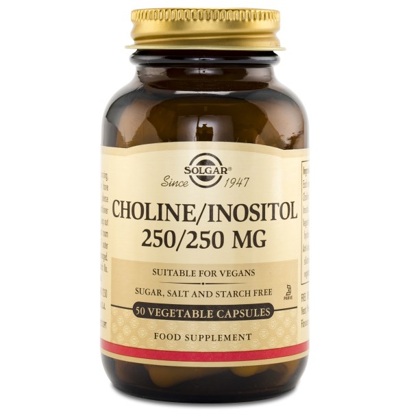 Solgar Choline+Inositol, 50 kapsler billede